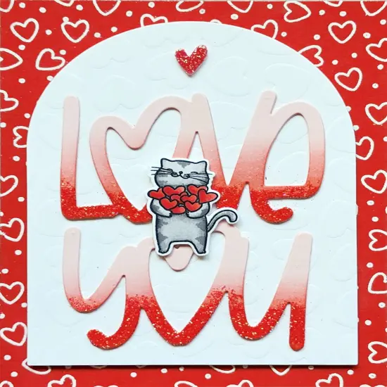 PhotoPlay Say It With Stamps Die Set-Love You Large Phrase {4}