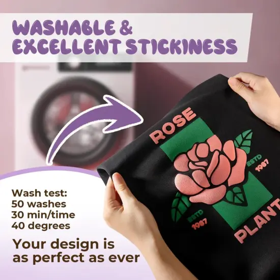 3D Puff Heat Transfer Vinyl Roll Red {6}