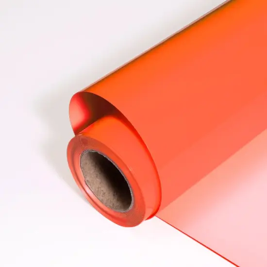 3D Puff Heat Transfer Vinyl Roll Orange {1}