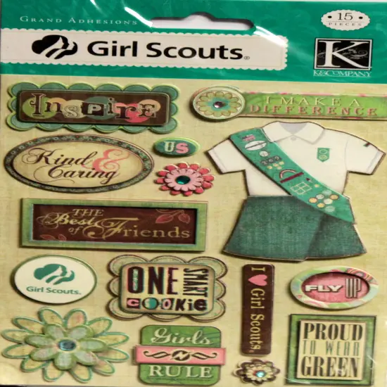 K & Company Girl Scouts Icons Grand Adhesion Dimensional Stickers {1}