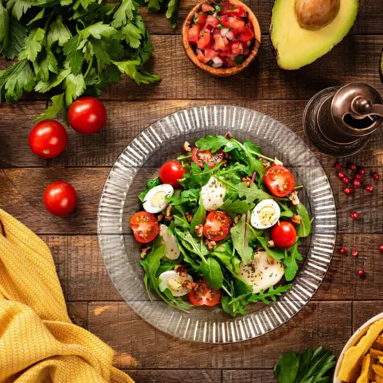 Clear Hard Plastic Disposable Plates 10" Dinner and 7" Salad Plate (25 Sets) {2}