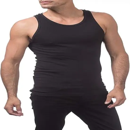 Cotton Ribbed A-Shirt | RADYAN&reg; BLACK {4}