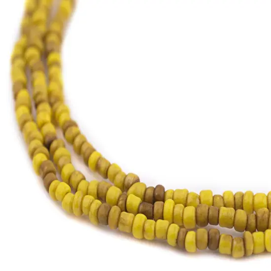 The Bead Chest Yellow Java Glass Seed Beads (2.5mm, 48" Strand) {1}