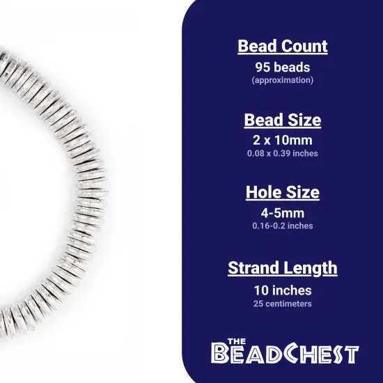 The Bead Chest Silver Donut Beads (10mm) {4}