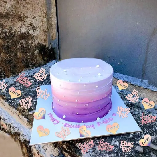 100 PCS Valentine's Day Confetti - Hug Pink {6}