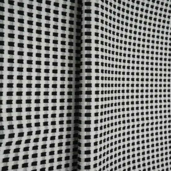 1 Yard Polyester Rayon Spandex 280 GSM Checkered Jacquard YD Fabric Soft 60/62" Width GREEN {3}