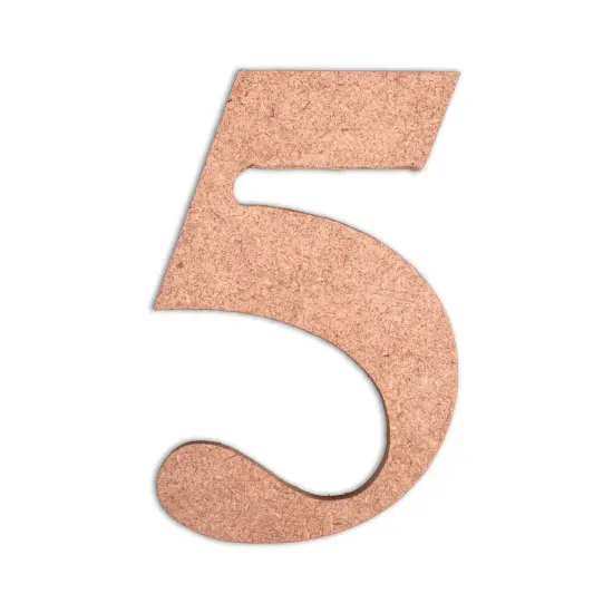 Little Birdie MDF Number 4" 1/Pkg-5 {2}