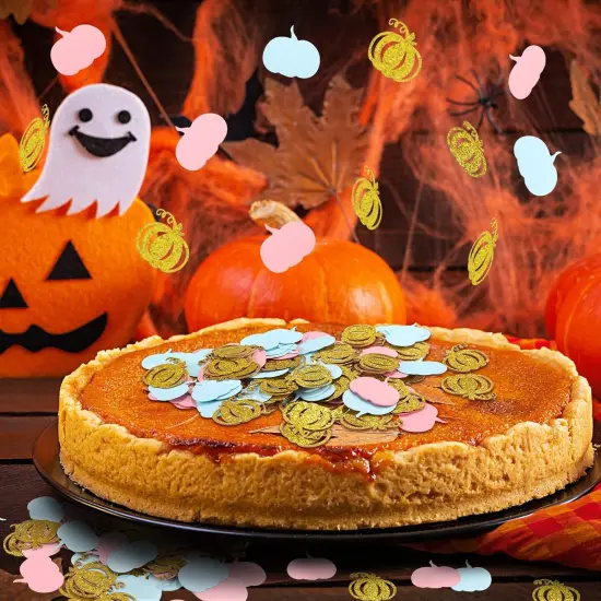 500 Pcs Fall Gender Reveal Decorations Pumpkin Confetti {4}
