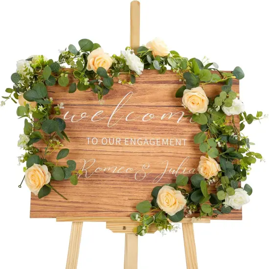 2Pack 13Ft Artificial Eucalyptus Flowers Garland {4}