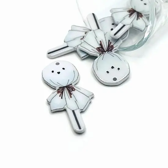 Halloween Ghost Lollipop Pendant, 45x21mm {1}