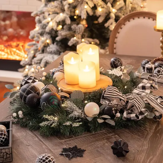 24 Inch Mardi Gras Wreath for Front Door with Lights {2}