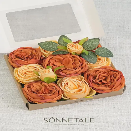 Artificial Flowers and Greenery Combo Box Set - Peony Terracotta (Mini) {4}