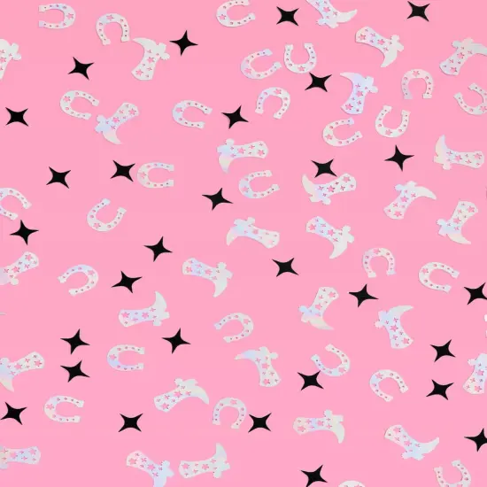 200PC - Cowgirl Iridescent Western Confetti {2}