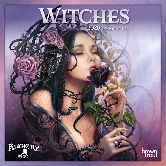 Witches Alchemy OFFICIAL | 2026 7 x 14 Inch (Hanging) Monthly Mini Wall Calendar {1}