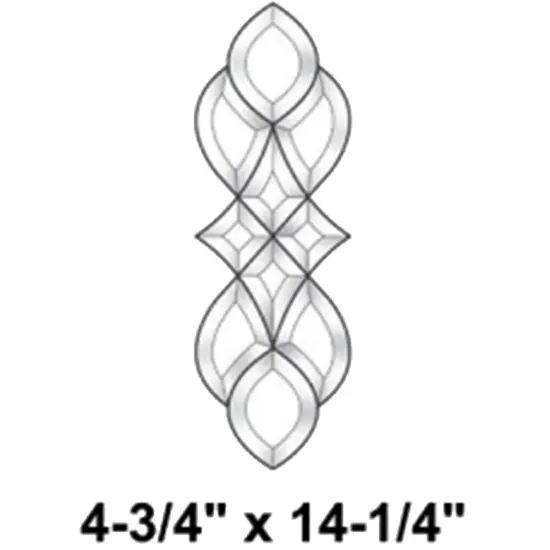 4-3/4" x 14-1/4" Exquisite Clear Glass Bevel Cluster EC596 {2}