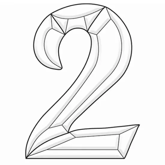 4-1/4" x 5-1/2" Exquisite Clear Glass Number 2 Bevel Cluster BN2 {1}