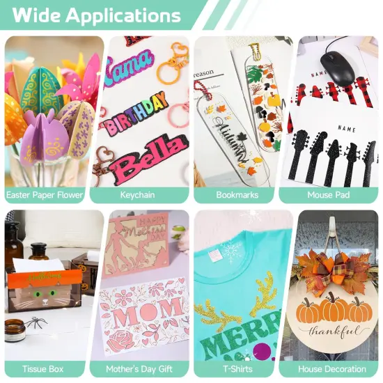 90-Piece Crafting Accessories Bundle for Cricut Maker & Explore Air &ndash; Vinyl Sheets, Weeding Tools, Transfer Tape & DIY Starter Kit {4}