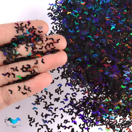 1.75 Oz 50g Holographic Bat Confetti Glitter {2}