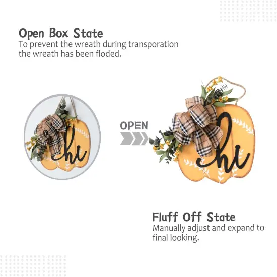 Fall Harvest Pumpkin Wreath for Front Door {3}