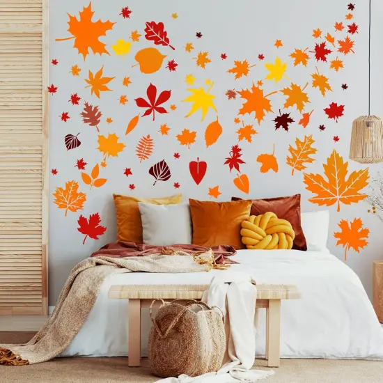 11 Pieces Fall Painting Stencils Autumn Stencil (Maple,8 x 8 Inch, 6 x 12 Inch) {4}