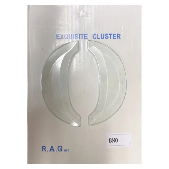 4-3/4" x 5-1/2" Exquisite Clear Glass Number 0 Bevel Cluster BN0 {3}