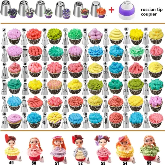 540PCS Cake Decorating Kit - Baking Supplies with 4 Springform Pans, Rotating Turntable, Decorating Tools, Cake Baking Supplies Set for Beginners {5}