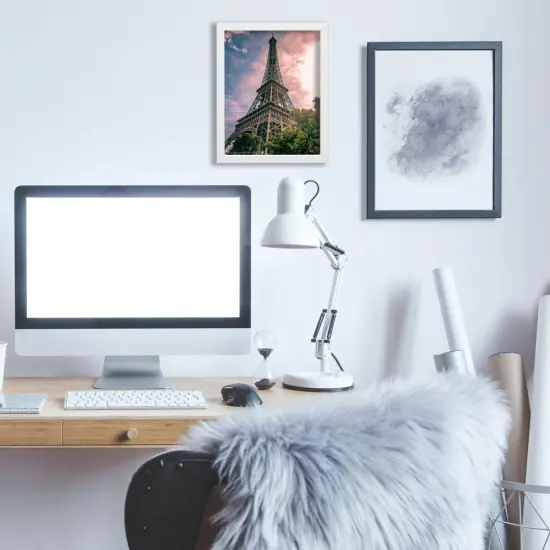 8x10 photo frame set of 4 pieces, Natural Black wooden frame with organic glass, used for desktop horizontal or vertical display of guest replacement photos (8x10 inch Black) {4}