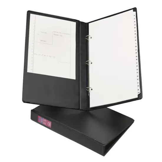 Avery Legal-Size Durable 3 Ring Binder, 1" Round Rings, Holds 8.5" x 14" Paper, Label Holder, 1 Black Binder (06400) {5}