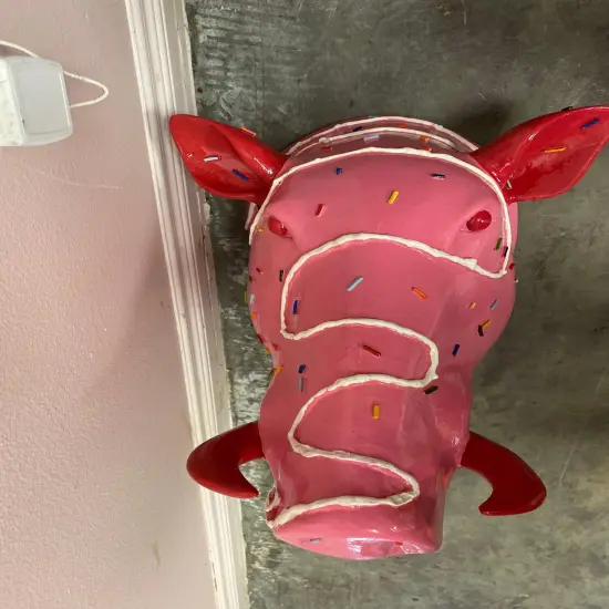 Sprinkles Wild Boar Head Statue {6}