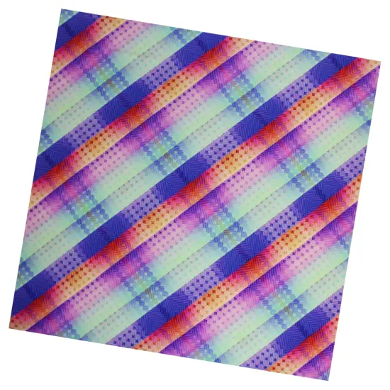Digitized Plaid Printed Spandex Fabric {3}