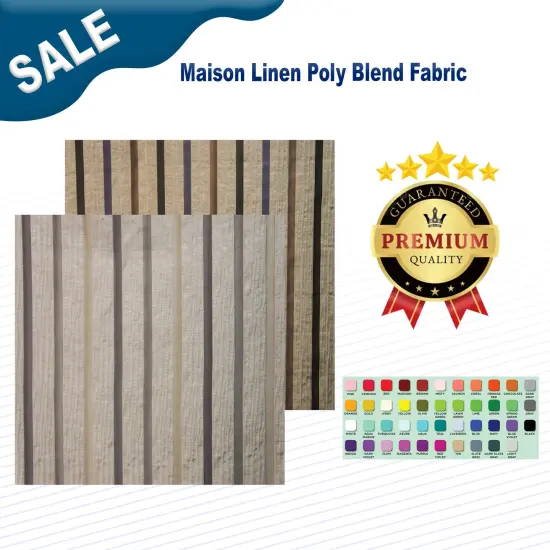 Maison Linen Poly Blend Fabric Danube {2}