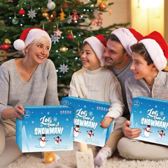 30 Pack Snowman Kit - Build a Snowman Kit DIY Christmas Craft Gifts - Creative Air Dry Clay Modeling Crafts Kit {5}