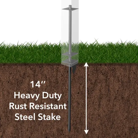 CasafieldReal Estate Sign Post for Open House and Yard Sale Signs with Flat Cap and Gothic Cap Options - Vinyl PVC - White {4}