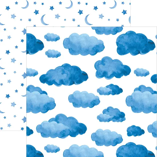 BLUE COLORWAYS II PATTERN 12 X12 SCRAPBOOK PAPER SET {5}