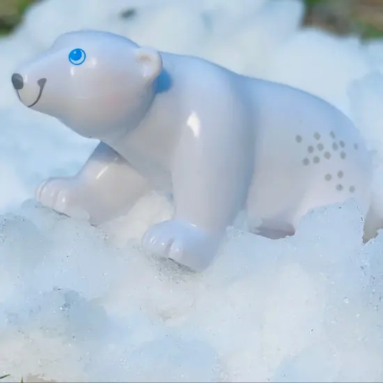 HABA Little Friends Polar Bear - Chunky Plastic Zoo Animal Toy Figure (3" Tall) Multicolor {5}