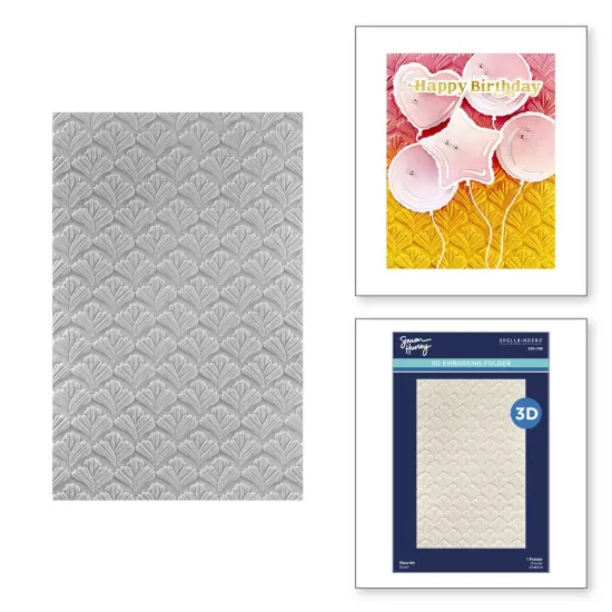 Spellbinders 3D Embossing Folder By Simon Hurley-Flourish, Birthday Bash {5}