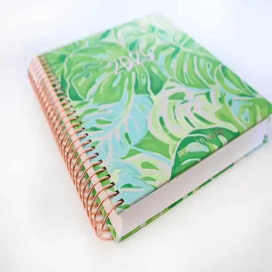 2025 Planner - Mini Horizontal Layout, Spiral Bound - "Tropical Greens" (#411) {5}