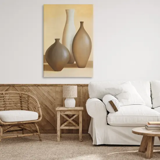 Stupell Industries Natural Pottery Bottles Canvas Wall Art Design by Arlene Stevens {2}