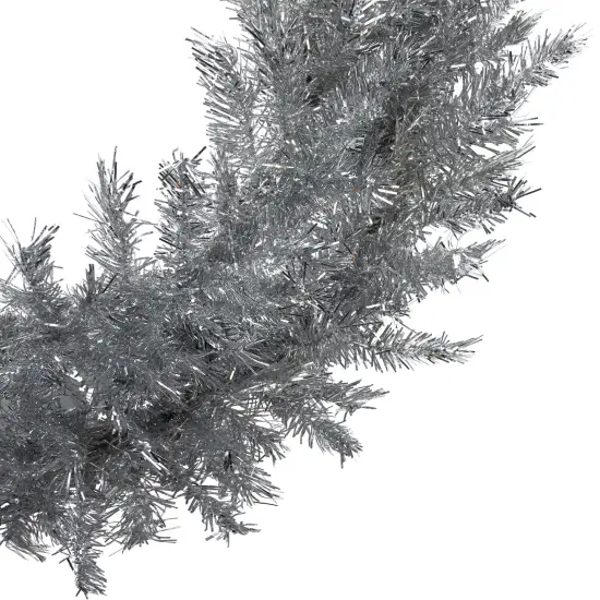 Northlight 36" Silver Tinsel Artificial Christmas Wreath, Unlit {4}
