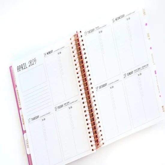 2025 Planner - Mini Signature Layout, Spiral Bound - "Rainbow Glitz" (#501) {6}