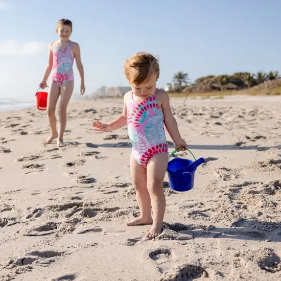 Spielstabil 4" Sand Pail Beach Toy - Beach Bucket for Kids - Perfect Toddler Beach Essentials - Made in Germany (Colors Vary) Multicolor {6}