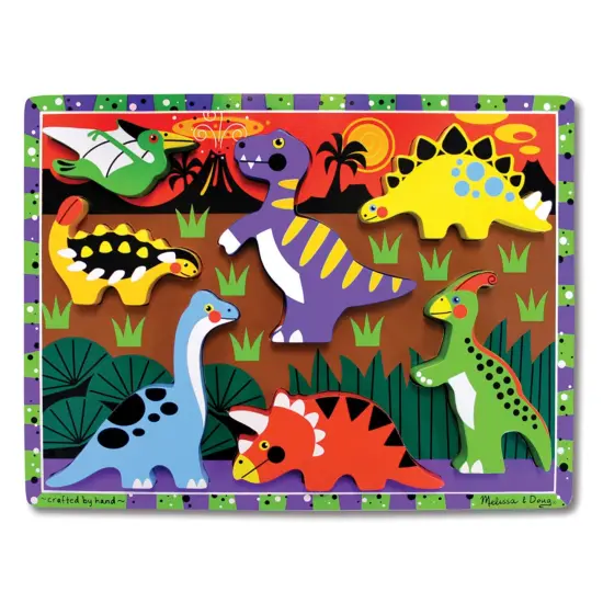 Dinosaurs Chunky Puzzle, 9" x 12", 7 Pieces {1}