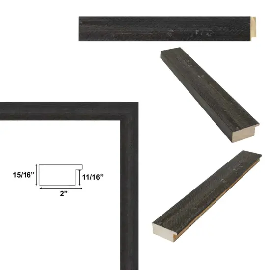 Drift Barnwood Black Wash Rustic Picture Frame 9x12 frame {5}