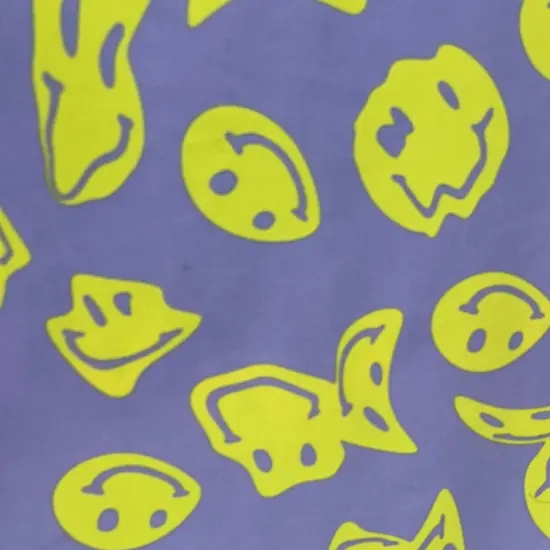 Smiley Face Printed Spandex Fabric {6}