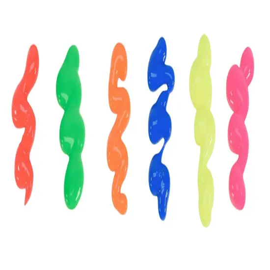 School Smart Washable Tempera Paints, 1 Pint Bottles, Assorted Neon Fluorescent Colors, Set of 6 {5}