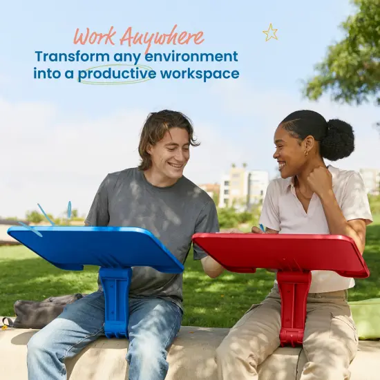 The Surf Folding Portable Lap Desk, Large, Flexible Seating Blue {3}