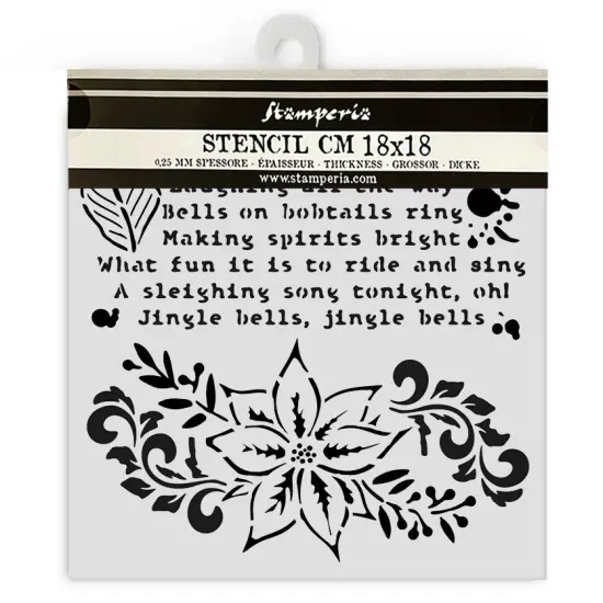 Stamperia Stencil 7"X7"-The Nutcracker Poinsettia {1}