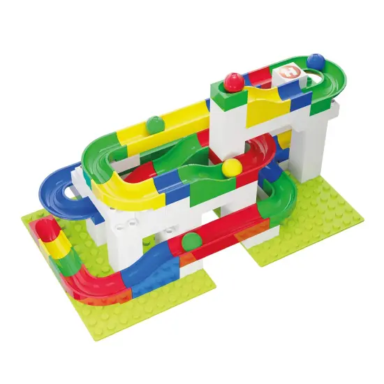 Hubelino Marble Run 123 Piece Starter Building Box Set, STEM Toys for 4-8 Year Olds, Compatible Marble Maze and Ball Run, Made in Germany Multicolor {4}
