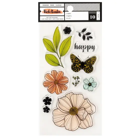 Vicki Boutin Mixed Media Acrylic Stamps-Floral {1}