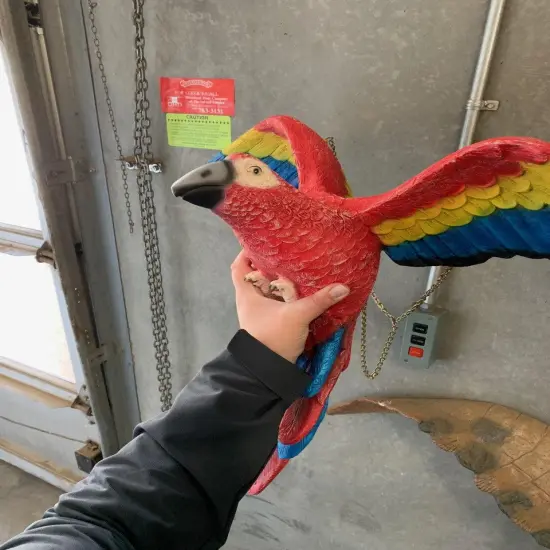 Flying Macaw Parrot Life Size Statue {4}